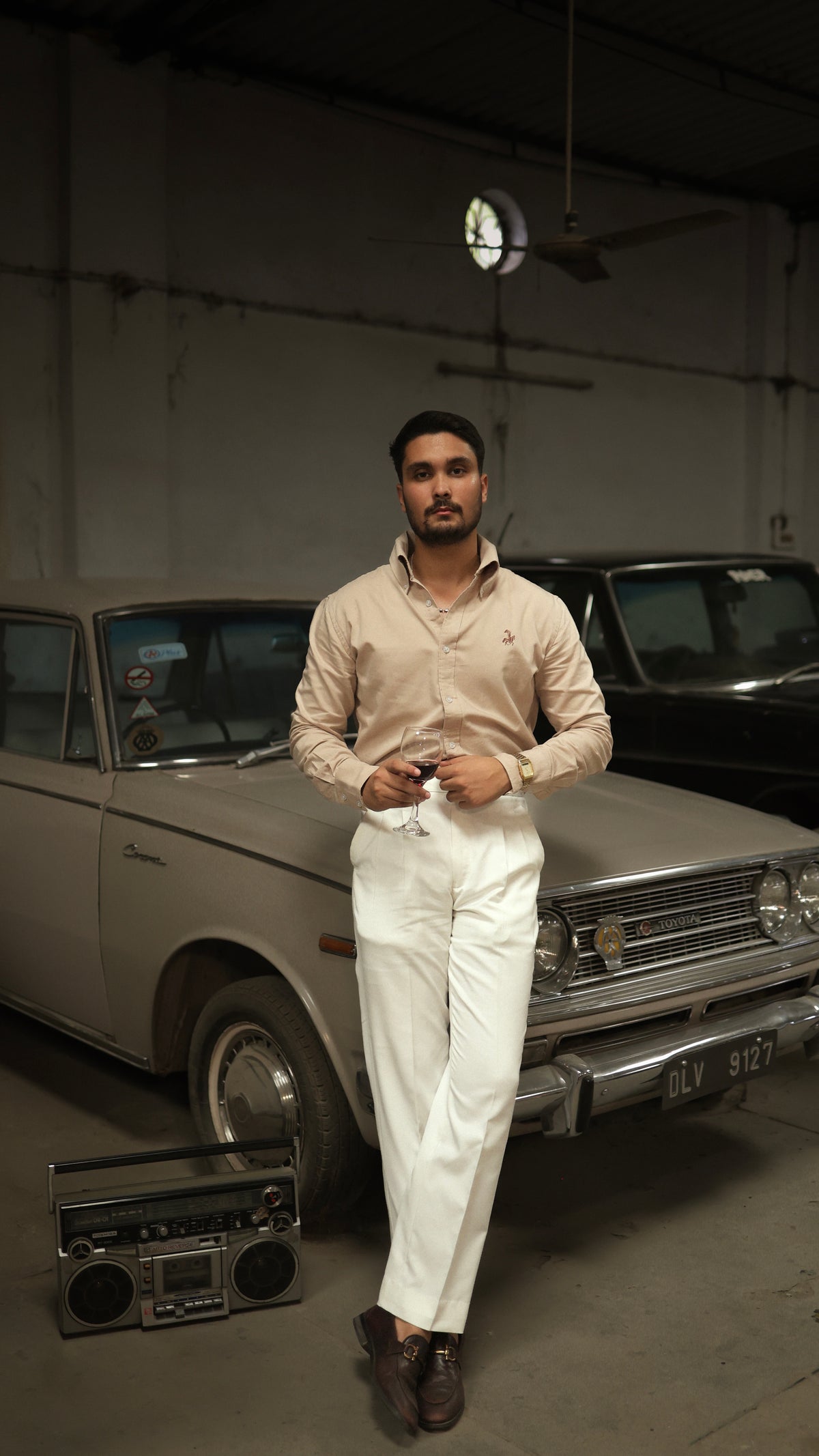 50's Cut Oxford Shirt ~ Beige