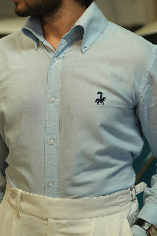 50's Cut Oxford Shirt ~ Blue