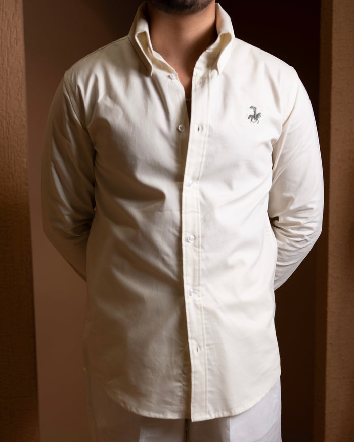 50's Cut Oxford Shirt - butter yellow