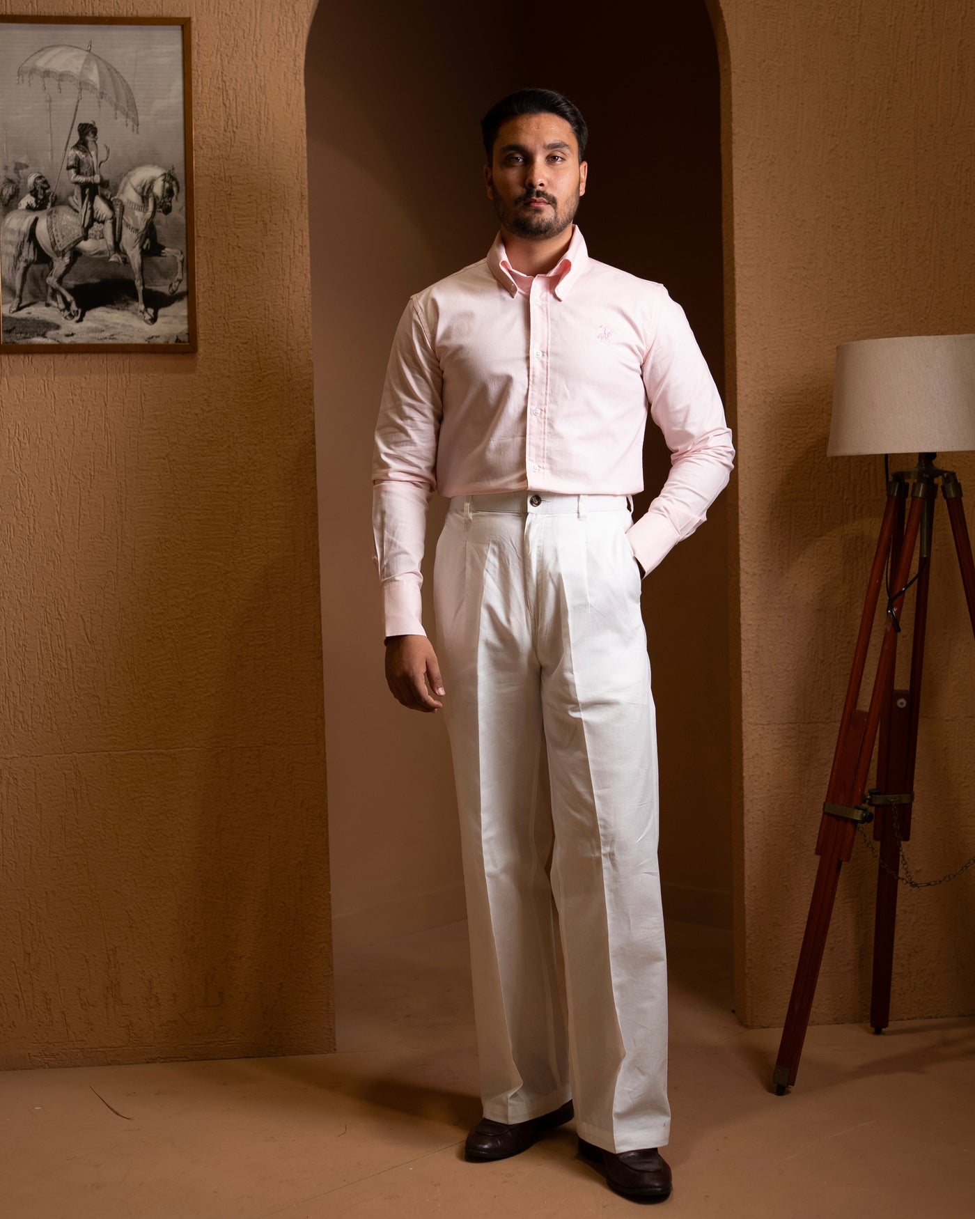 50's Cut Oxford Shirt - pink