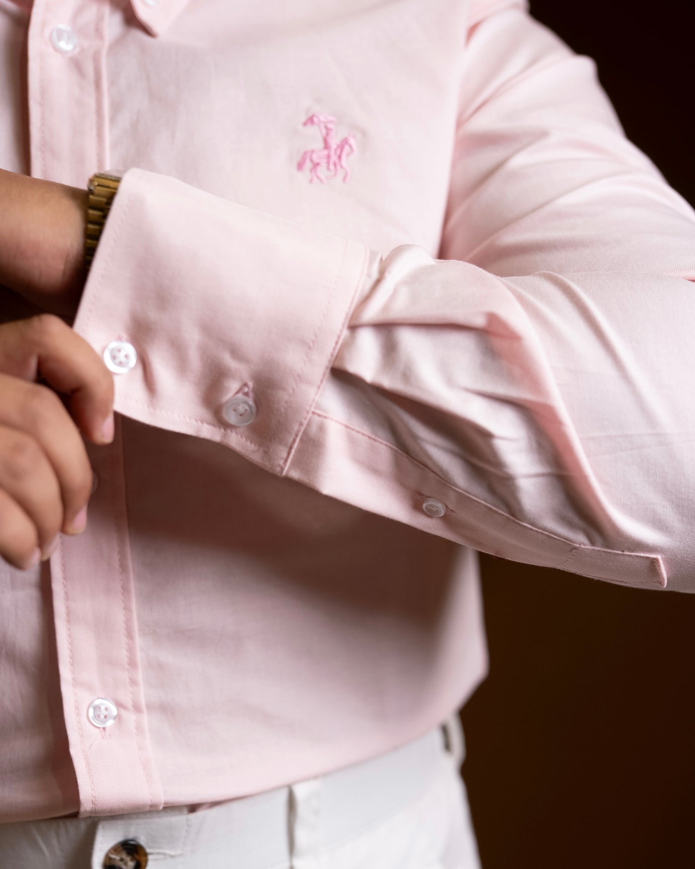 50's Cut Oxford Shirt - pink