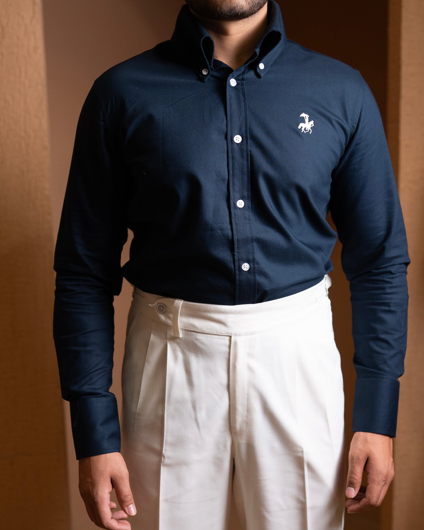 50's Cut Oxford Shirt - navy