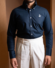 50's Cut Oxford Shirt - navy