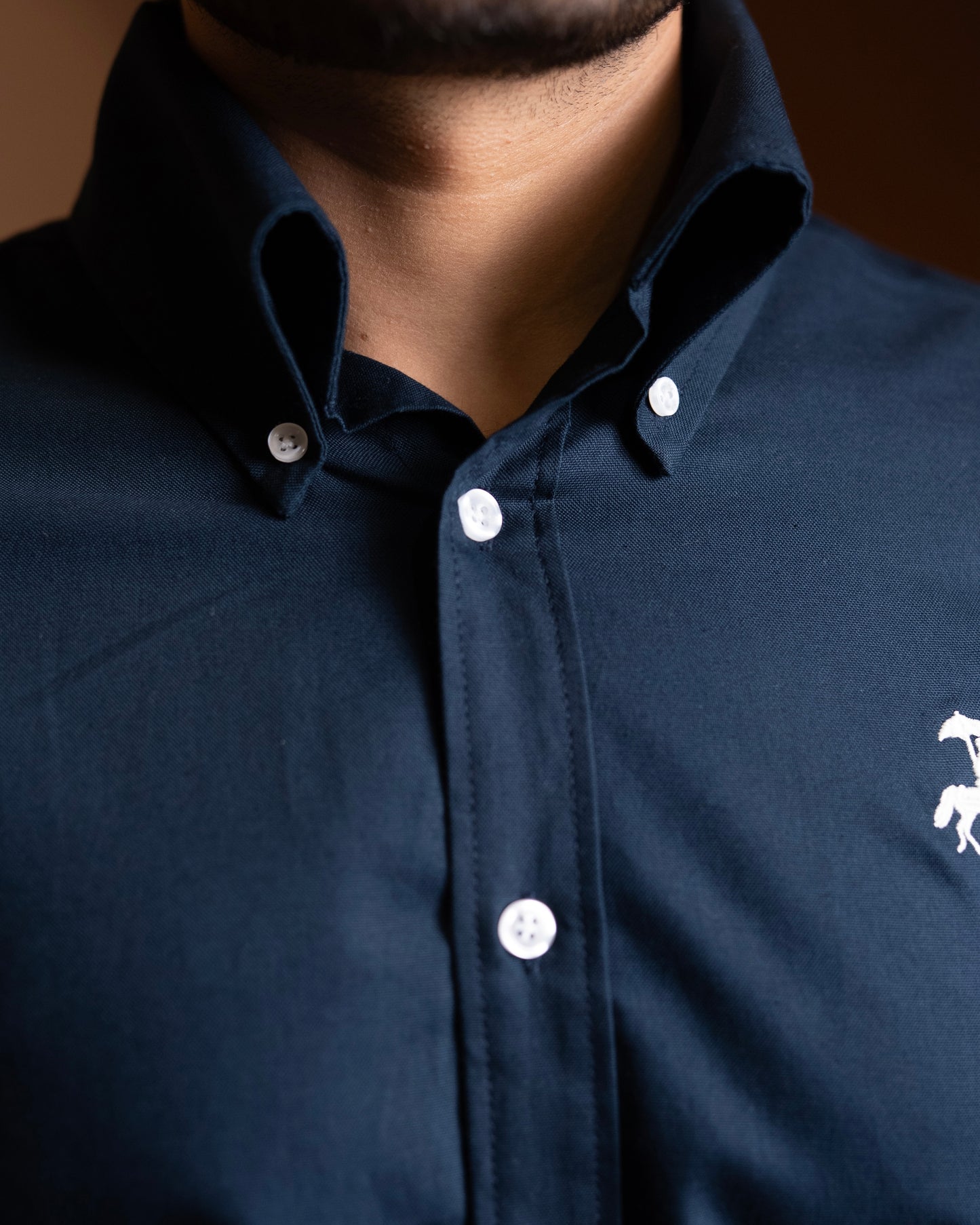 50's Cut Oxford Shirt - navy