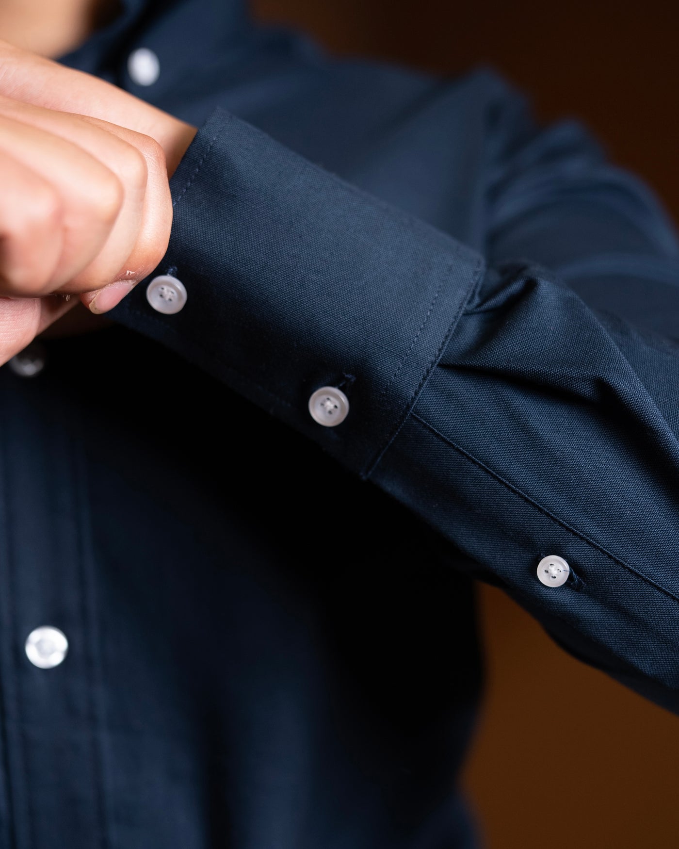 50's Cut Oxford Shirt - navy