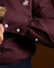 50's Cut Oxford Shirt - wine