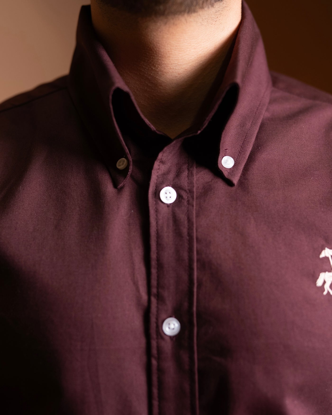 50's Cut Oxford Shirt - wine
