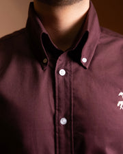 50's Cut Oxford Shirt - wine