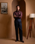50's Cut Oxford Shirt - wine