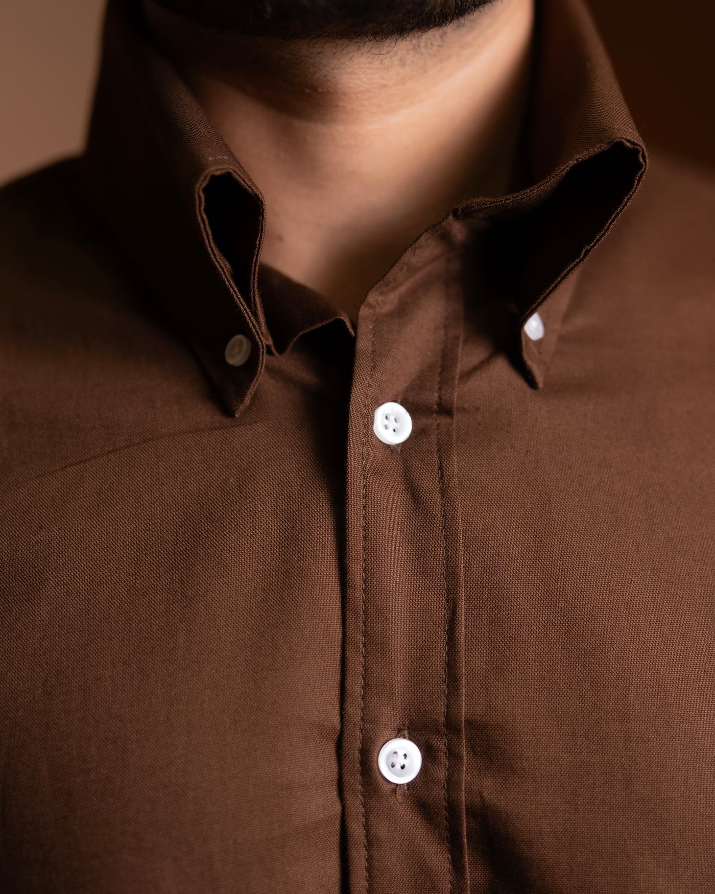 50's Cut Oxford Shirt - tan