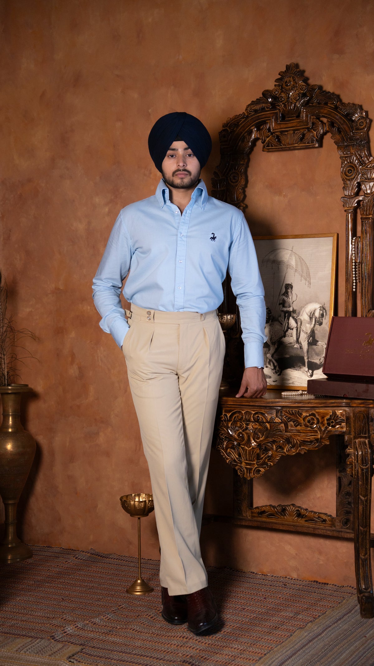 50's Cut Oxford Shirt ~ Blue