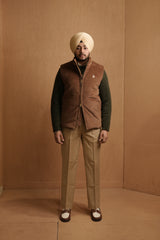 GENTLEMAN’S CORD PUFFER JACKET - TAN