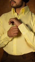 50's Cut Oxford Shirt ~ Yellow