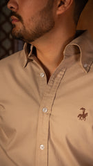50's Cut Oxford Shirt ~ Beige