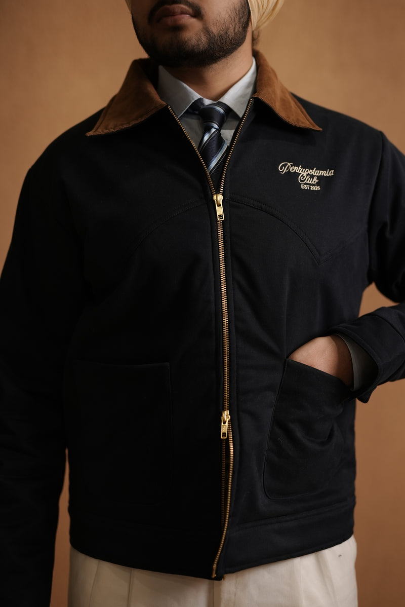 CAVALRY ROYAL CUT CROPPED JACKET - NAVY