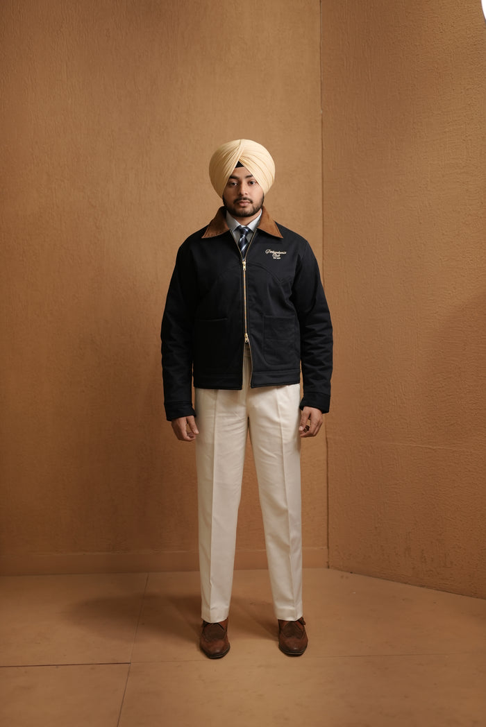 CAVALRY ROYAL CUT CROPPED JACKET - NAVY