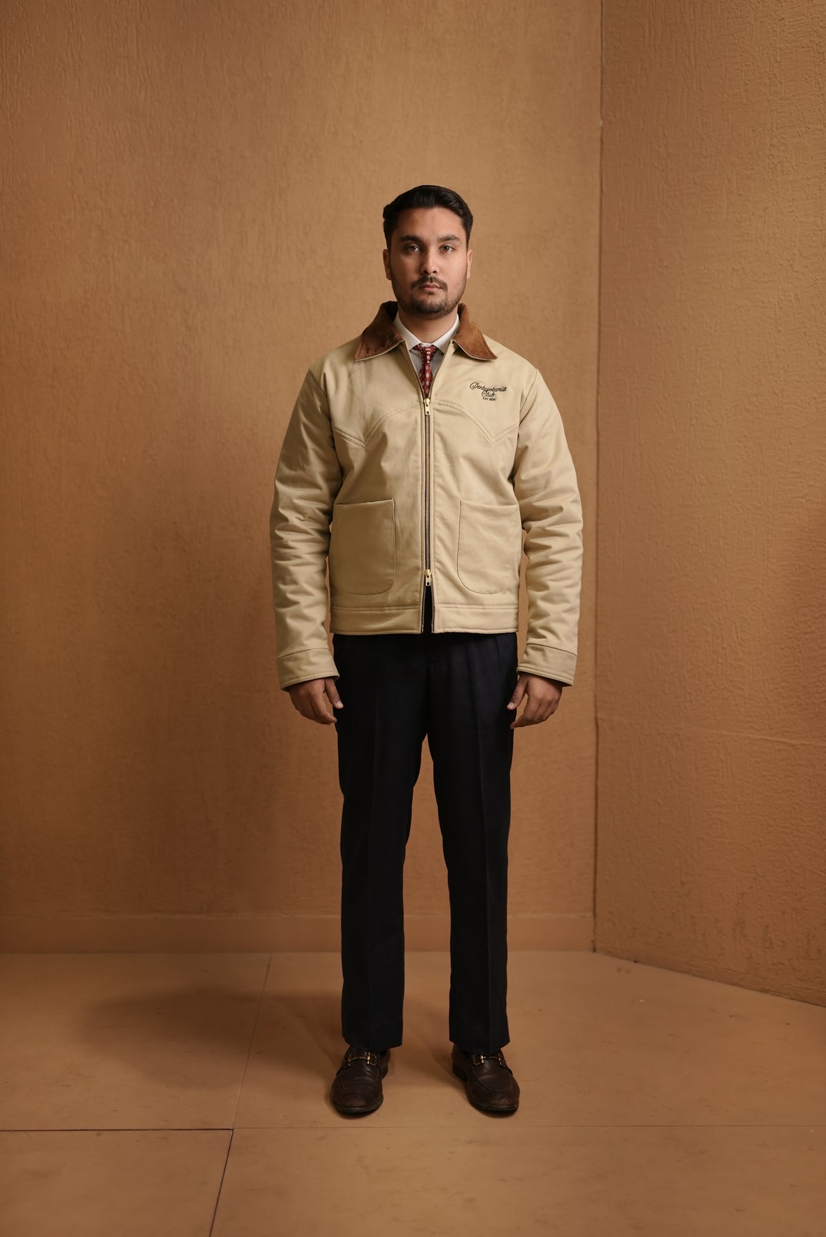 CAVALRY ROYAL CUT CROPPED JACKET - BEIGE