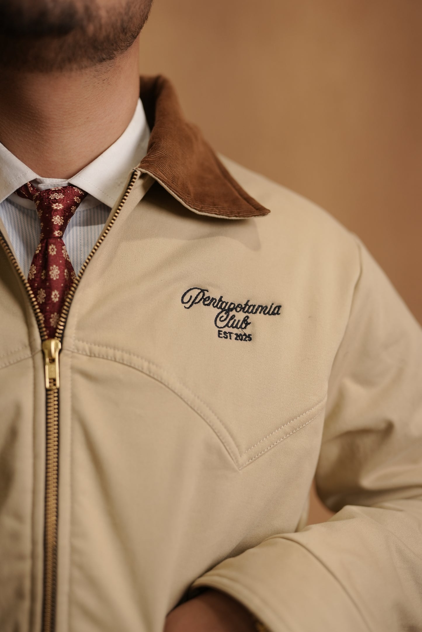 CAVALRY ROYAL CUT CROPPED JACKET - BEIGE