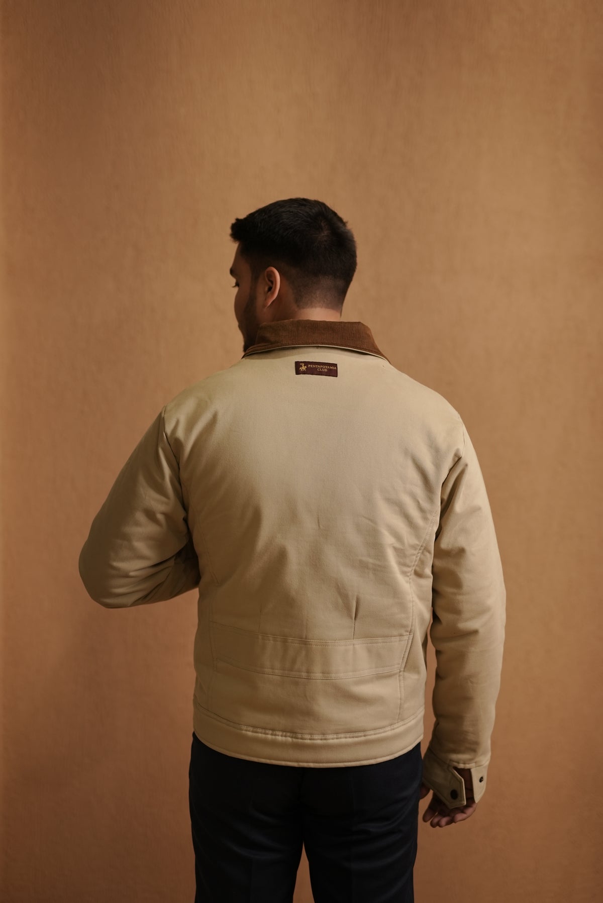 CAVALRY ROYAL CUT CROPPED JACKET - BEIGE