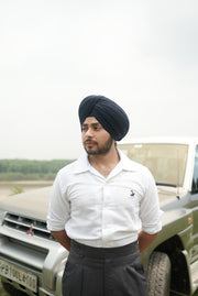 40’s cuban collar linen shirt - White