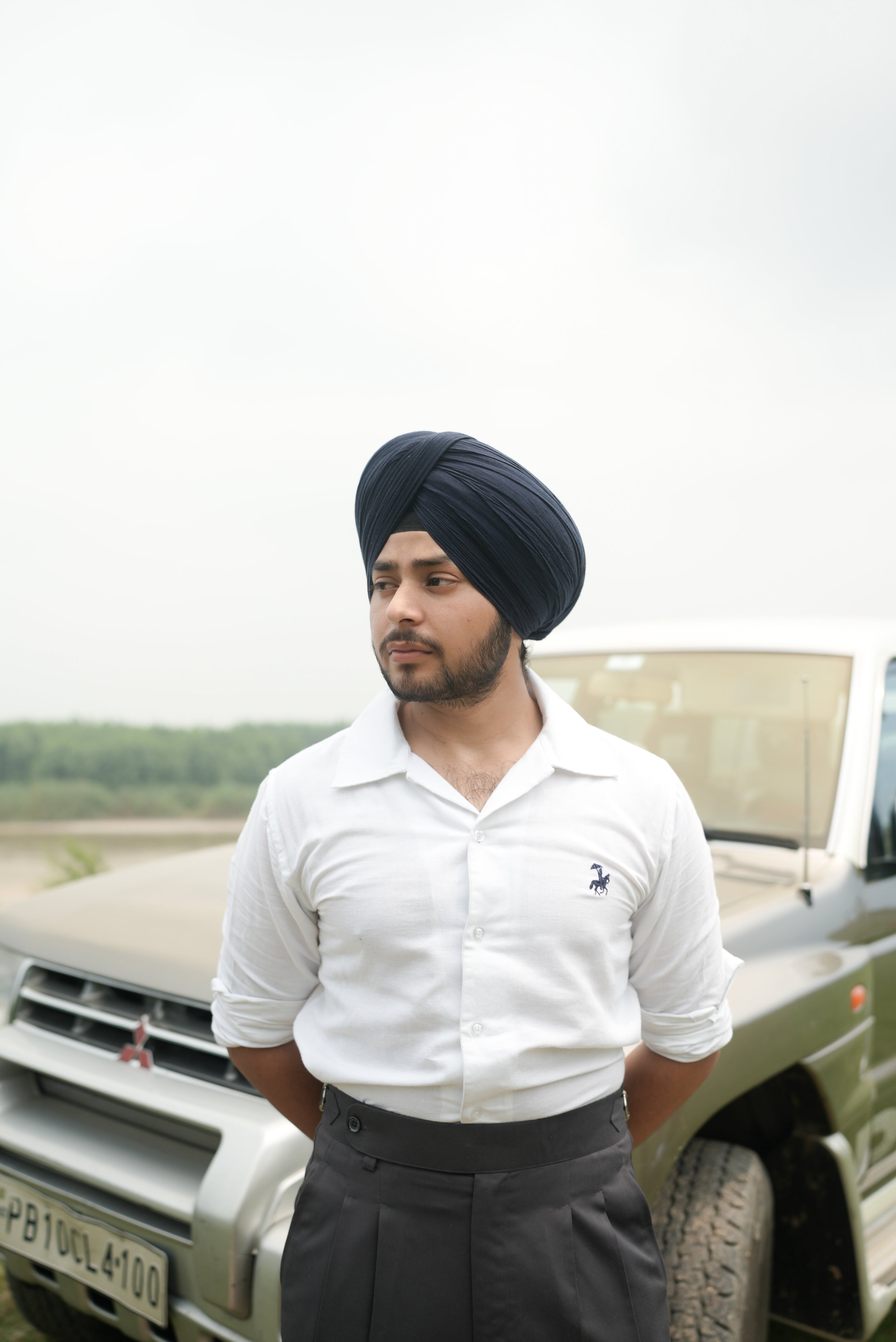 40’s cuban collar linen shirt - White