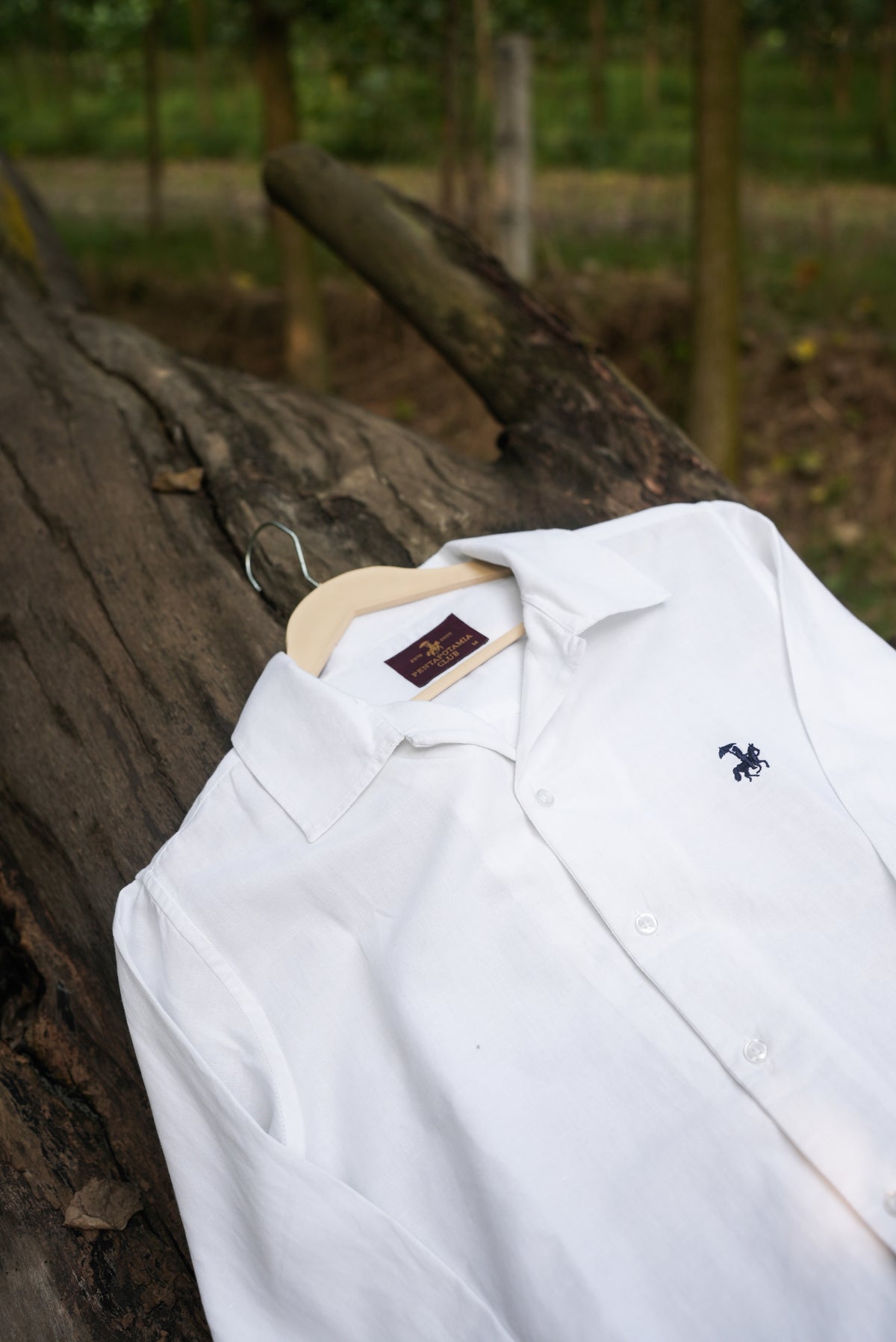 40’s cuban collar linen shirt - White