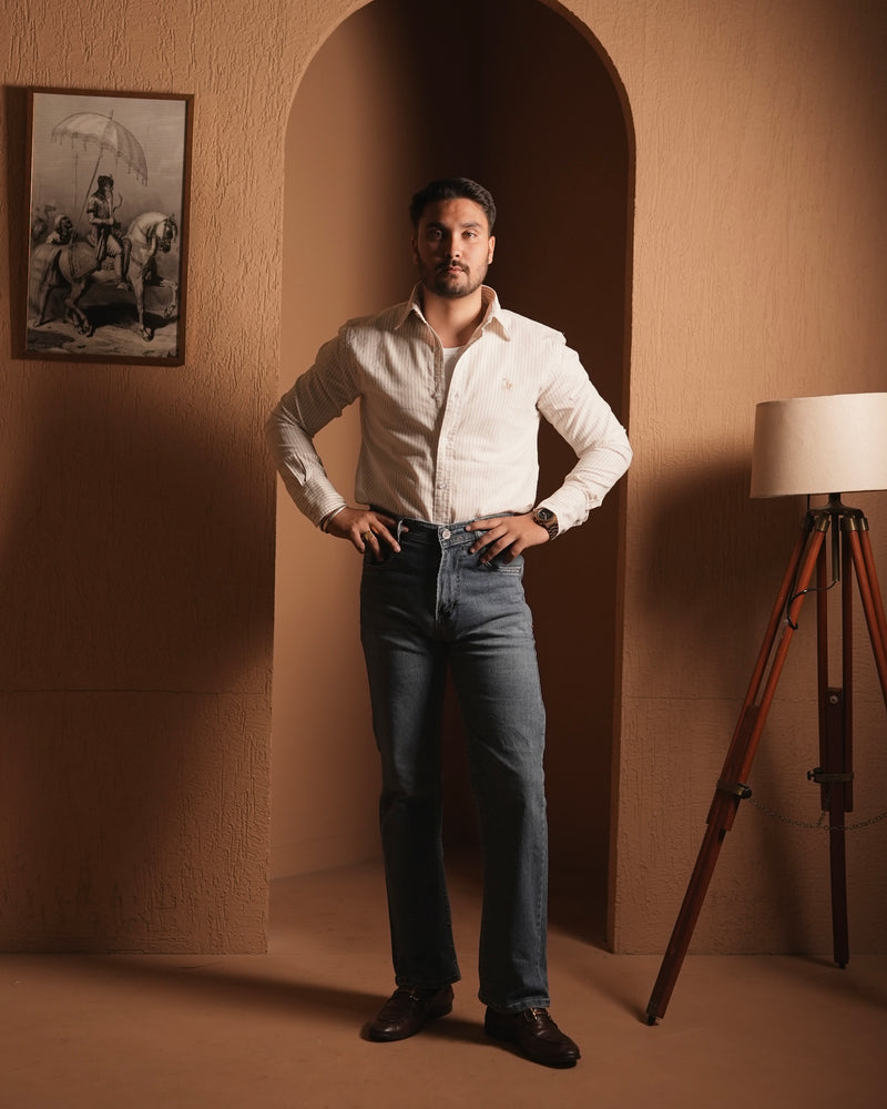 Gentleman’s Stripe Shirt - Beige