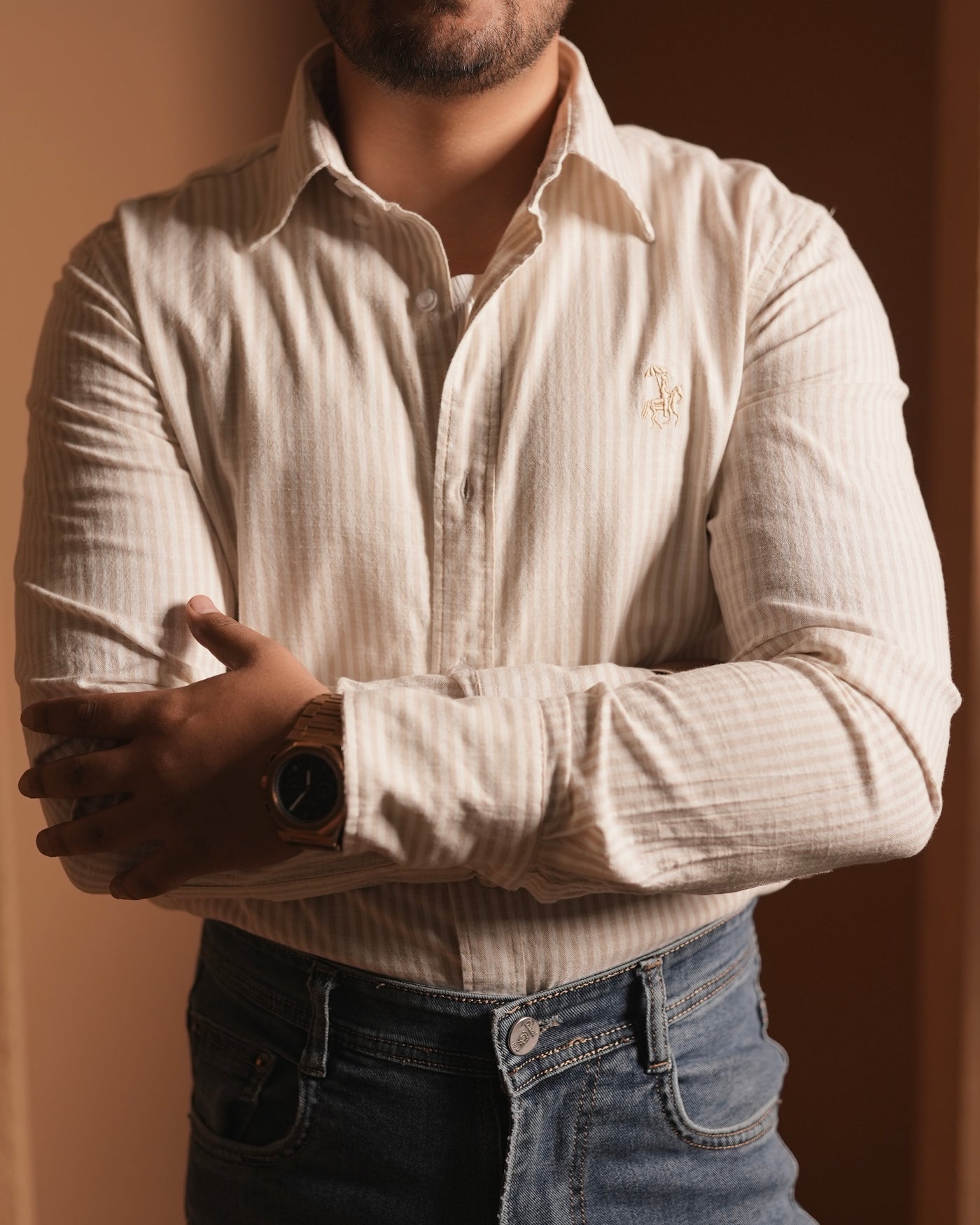 Gentleman’s Stripe Shirt - Beige
